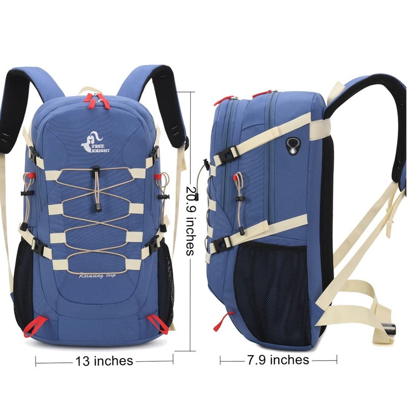 Bseash 40L Waterproof Hiking Backpack with Rain Cover  Outdoor Sport Travel Bag Daypack for Camping Climbing Skiing Cycling (Blue) - Image 2